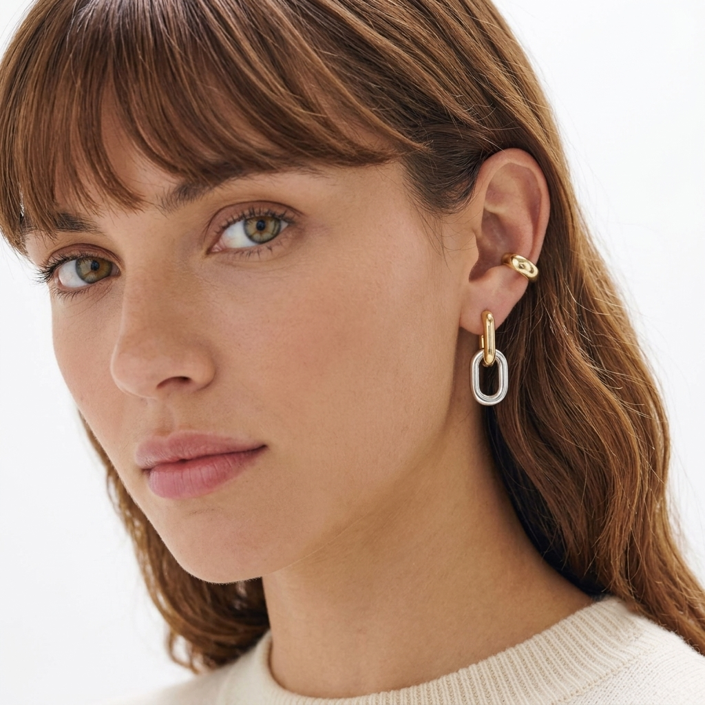 smooth polished wide hinged ear cuff