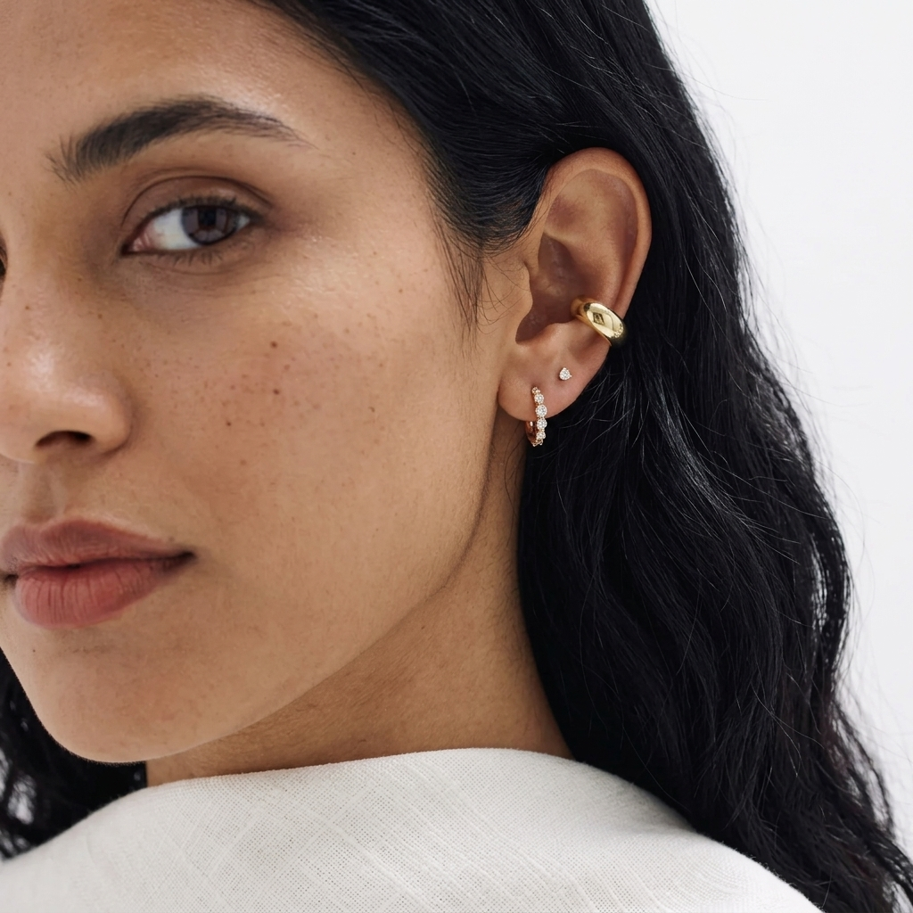 three-prong round diamond martini stud earrings