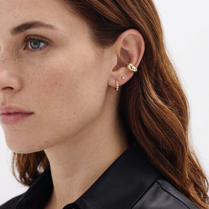 Three-Prong Round Diamond Martini Stud Earrings