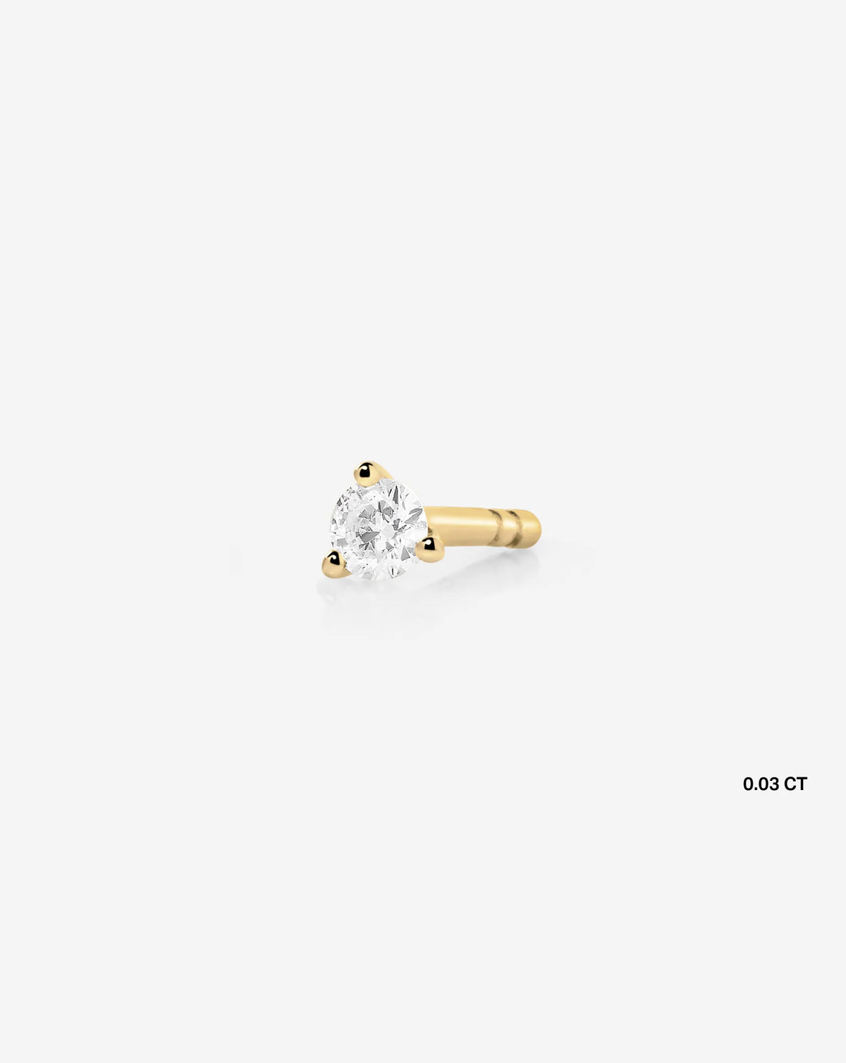 three-prong round diamond martini stud earrings