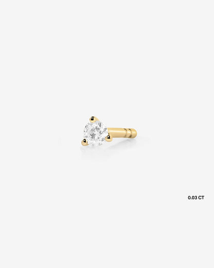 Three-Prong Round Diamond Martini Stud Earrings