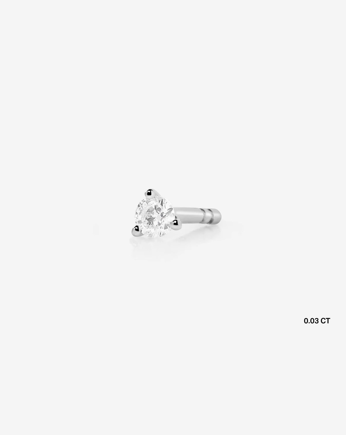 three-prong round diamond martini stud earrings