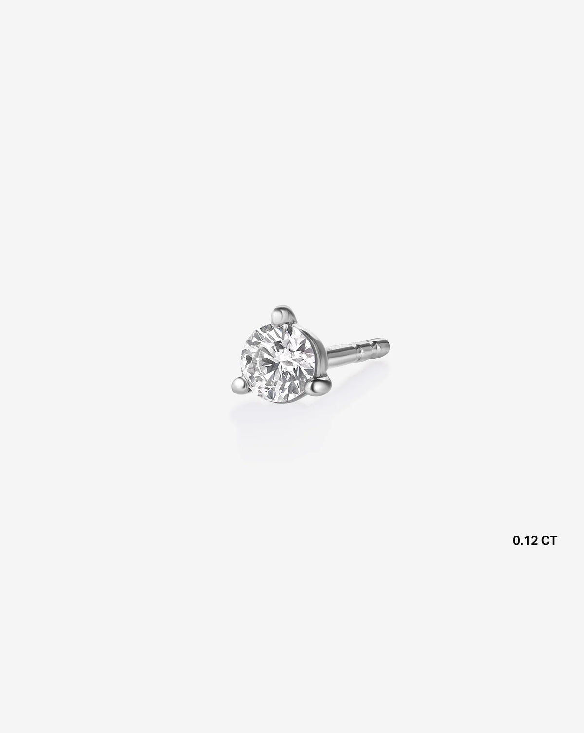 three-prong round diamond martini stud earrings