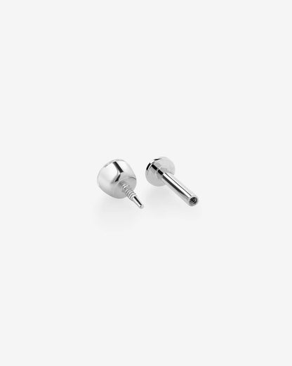Round Diamond Flat Back Piercing Stud Earring