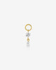 Two-Stone Floating Round Diamond Drop Earring Charm