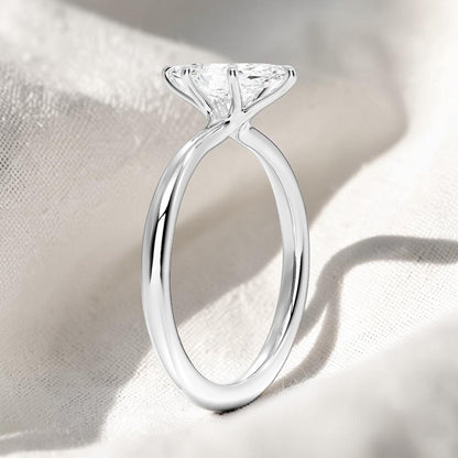 14K Gold 1 Carat Marquise Cut Lab Grown Diamond Solitaire Engagement Ring