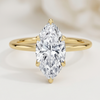 Marquise Lab Grown Diamond Six-Prong Lotus Basket Solitaire Engagement Ring
