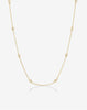 Lab Grown Diamond Station Necklace, Bezel Set Diamonds by the Yard Chain