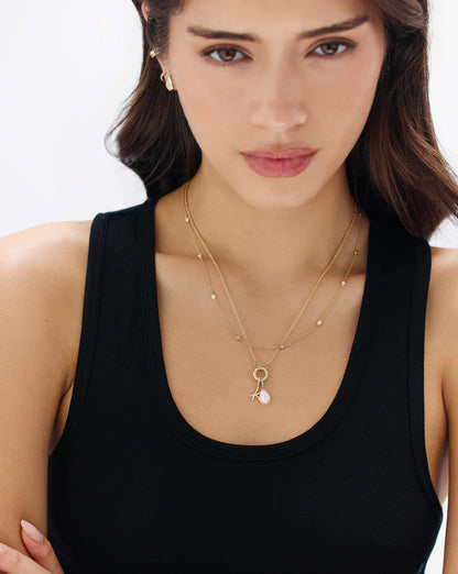 Lab Grown Diamond Station Necklace, Bezel Set Diamonds by the Yard Chain