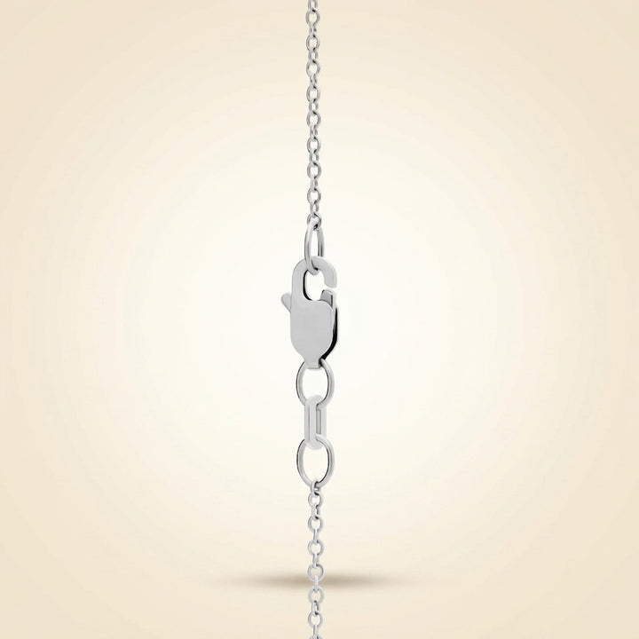 Lab Grown Diamond and Sapphire Vertical Bar Pendant Necklace