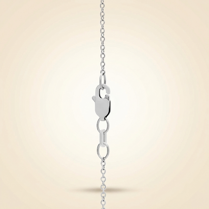 Lab Grown Diamond and Sapphire Vertical Bar Pendant Necklace