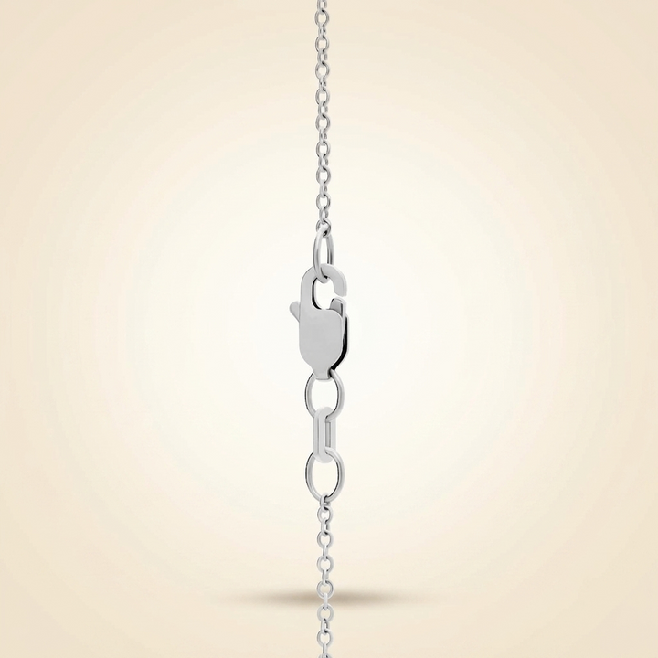 Lab Grown Diamond and Sapphire Vertical Bar Pendant Necklace