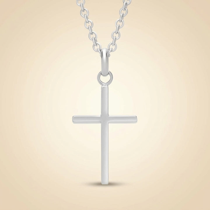 Classic Plain Cross Pendant Necklace in Gold