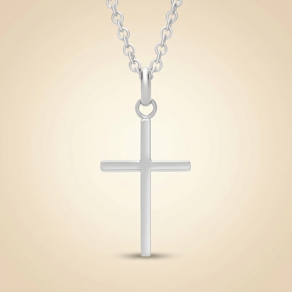 Classic Plain Cross Pendant Necklace in Gold