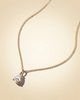 Lab Grown Pear Cut Diamond Solitaire Pendant Necklace in Gold