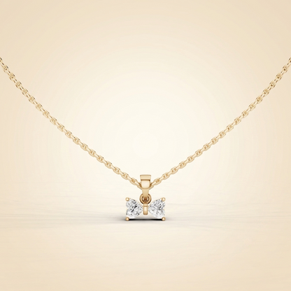 Lab Grown Diamond Bow Pendant Necklace