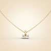 Lab Grown Diamond Bow Pendant Necklace