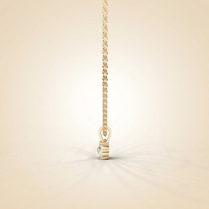 Lab Grown Diamond Bow Pendant Necklace