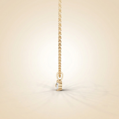 Lab Grown Diamond Bow Pendant Necklace