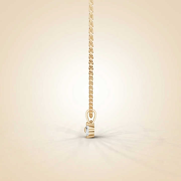 Lab Grown Diamond Bow Pendant Necklace