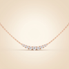 Lab Grown Graduated Diamond Curved Bar Necklace