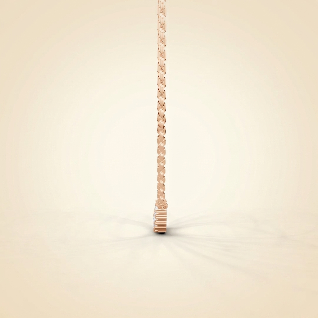 lab grown graduated diamond curved bar necklace