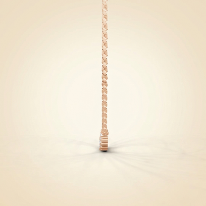 Lab Grown Graduated Diamond Curved Bar Necklace