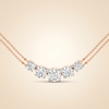 Lab Grown Five-Stone Graduated Diamond Arc Necklace
