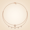 Lab Grown Diamond Double Layer Circle & Charm Necklace
