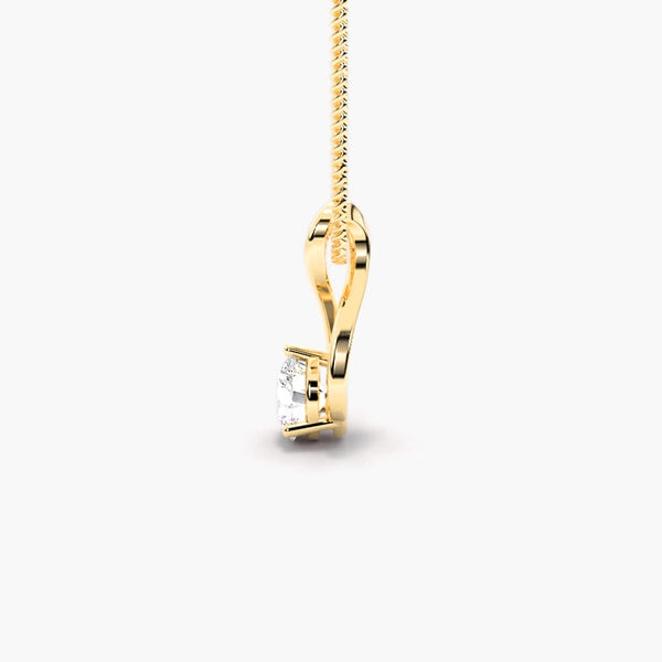 lab grown diamond infinity twist solitaire pendant necklace