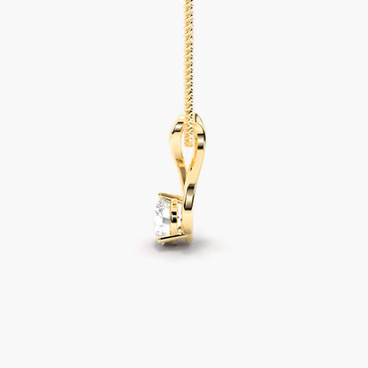 Lab Grown Diamond Infinity Twist Solitaire Pendant Necklace