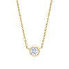 Bezel Set Lab Grown Diamond Solitaire Pendant Necklace