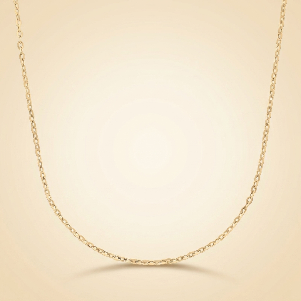 classic cable chain necklace in gold