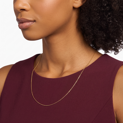 Classic Cable Chain Necklace in Gold