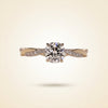 Round Cut Twisted Vine Diamond Engagement Ring