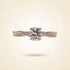 Round Cut Twisted Vine Diamond Engagement Ring