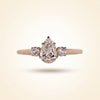 Pear Cut Three Stone Diamond Engagement Ring