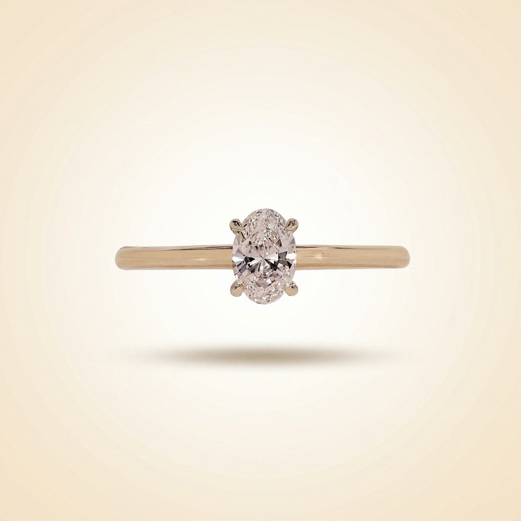 oval cut solitaire diamond engagement ring