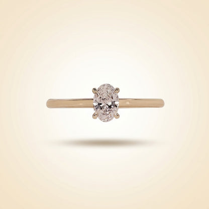 Oval Cut Solitaire Diamond Engagement Ring