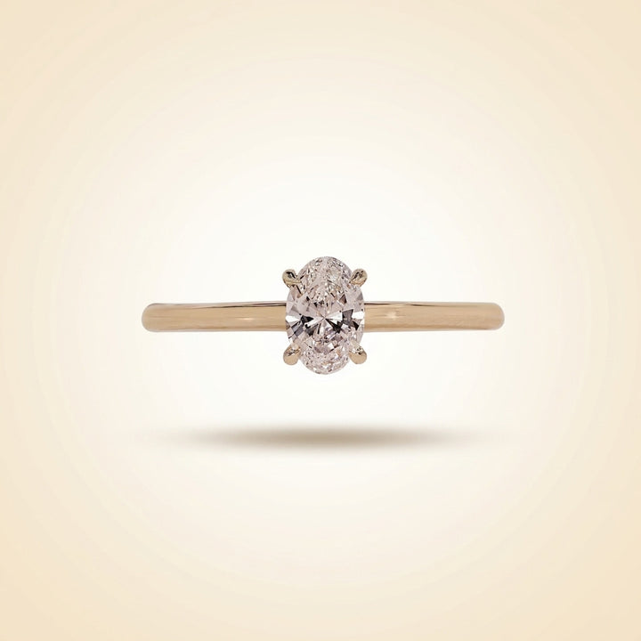 Oval Cut Solitaire Diamond Engagement Ring
