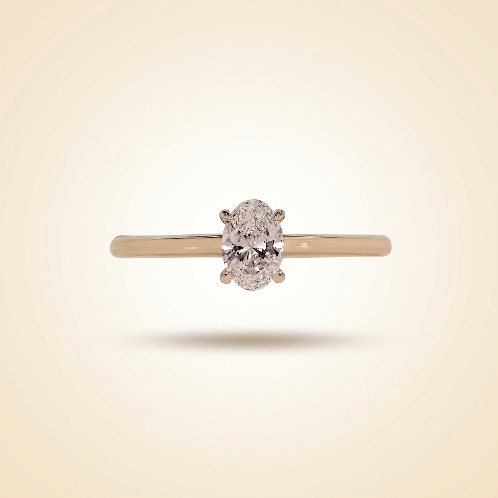 oval cut solitaire diamond engagement ring