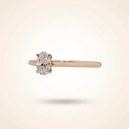 Oval Cut Solitaire Diamond Engagement Ring