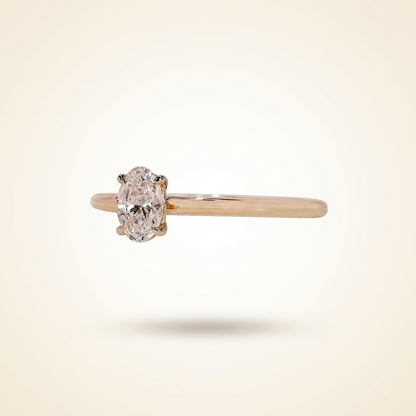 Oval Cut Solitaire Diamond Engagement Ring