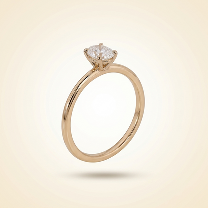 Oval Cut Solitaire Diamond Engagement Ring