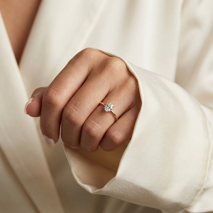 Oval Cut Solitaire Diamond Engagement Ring