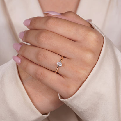 Oval Cut Solitaire Diamond Engagement Ring