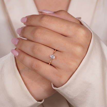 Oval Cut Solitaire Diamond Engagement Ring