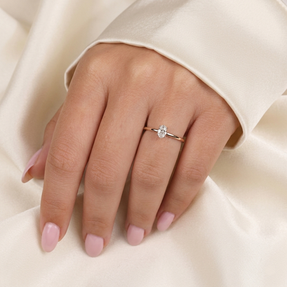 Oval Cut Solitaire Diamond Engagement Ring