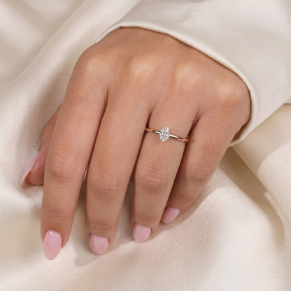 Oval Cut Solitaire Diamond Engagement Ring