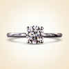 Round Cut Hidden Halo Diamond Engagement Ring